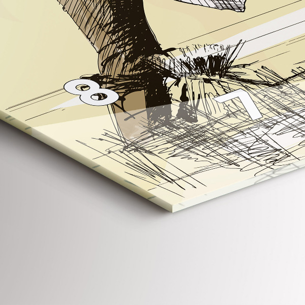 Horizontal wall clock Woman picking rice