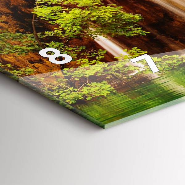 Horizontal wall clock View of the waterfall