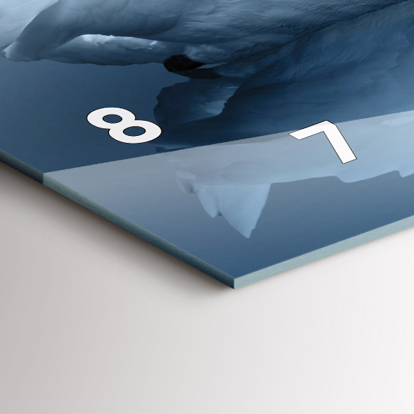 Horizontal wall clock Swans in the heart