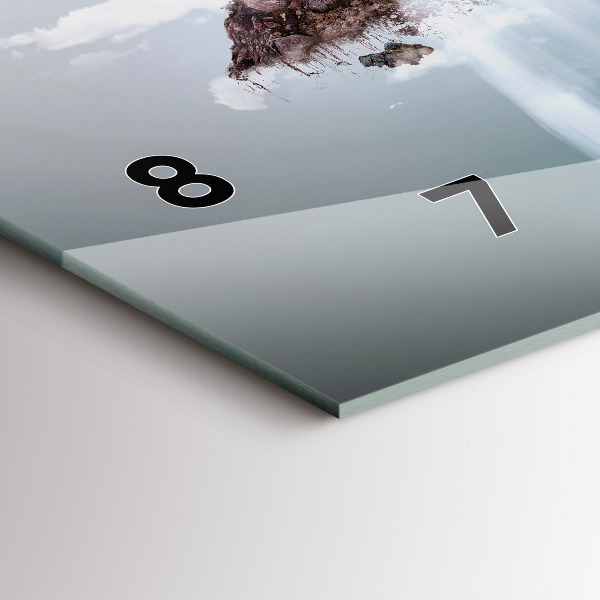 Horizontal wall clock Flying Island Waterfall