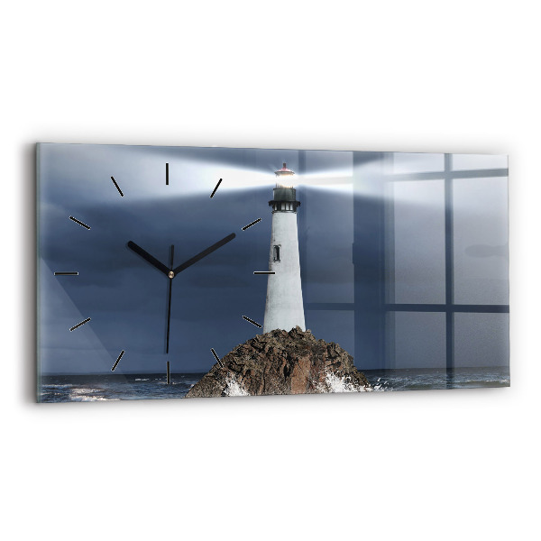 Horizontal wall clock Lighthouse