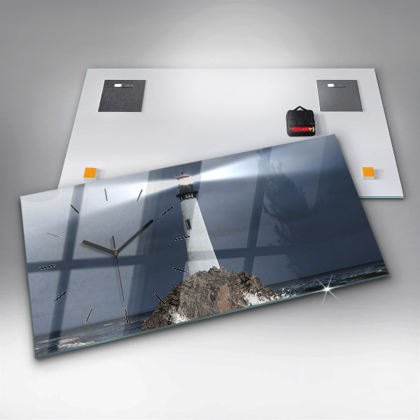 Horizontal wall clock Lighthouse