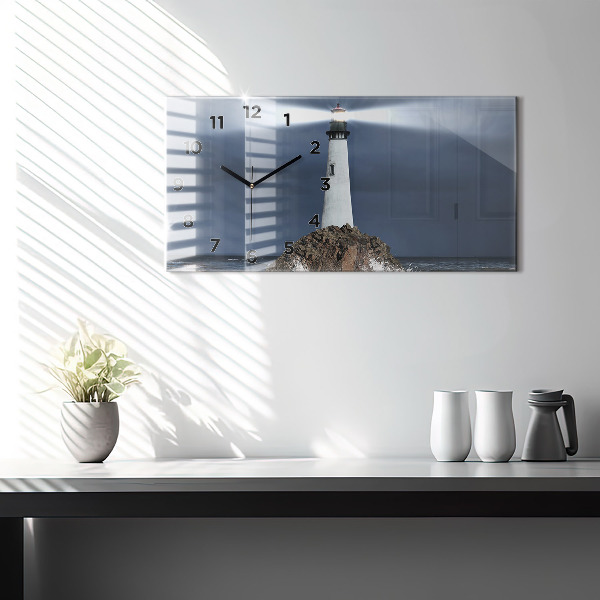 Horizontal wall clock Lighthouse