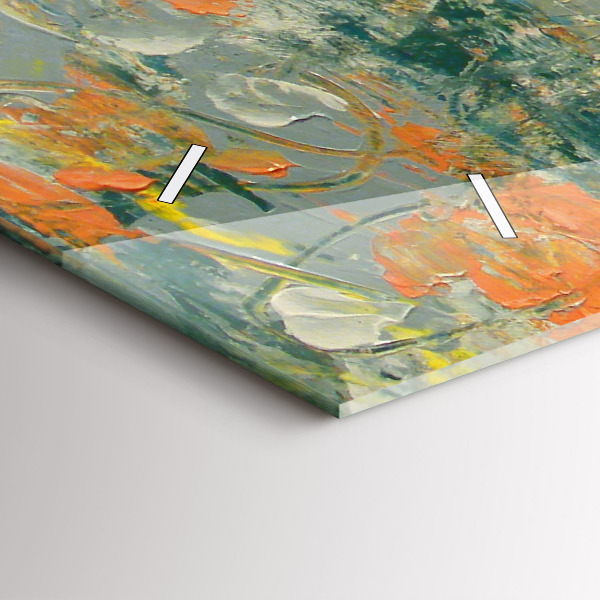 Horizontal wall clock Painted elephant posture