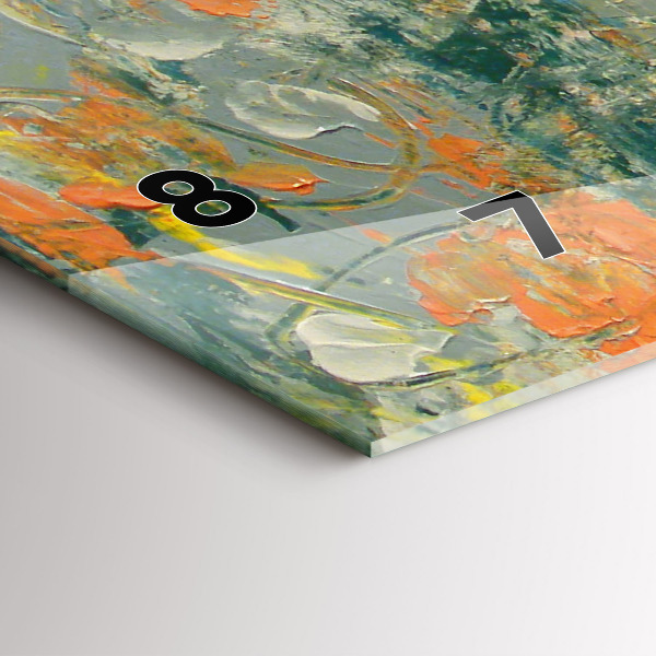 Horizontal wall clock Painted elephant posture