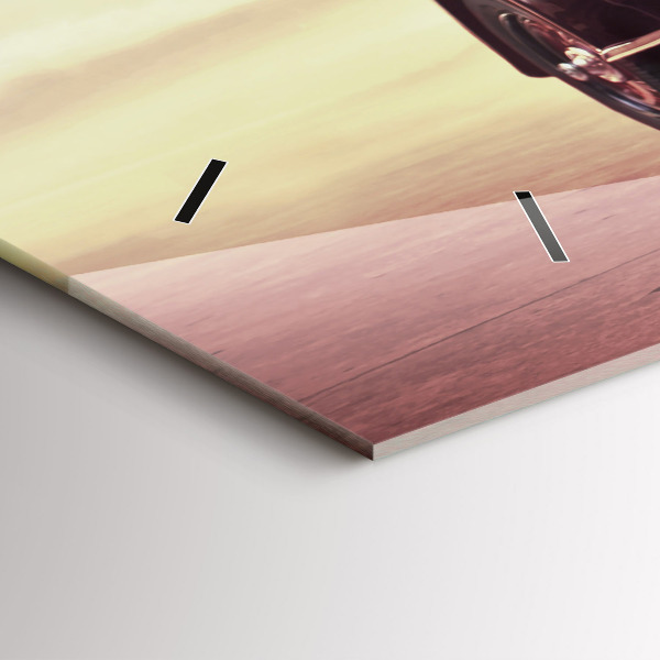 Horizontal wall clock Vintage car