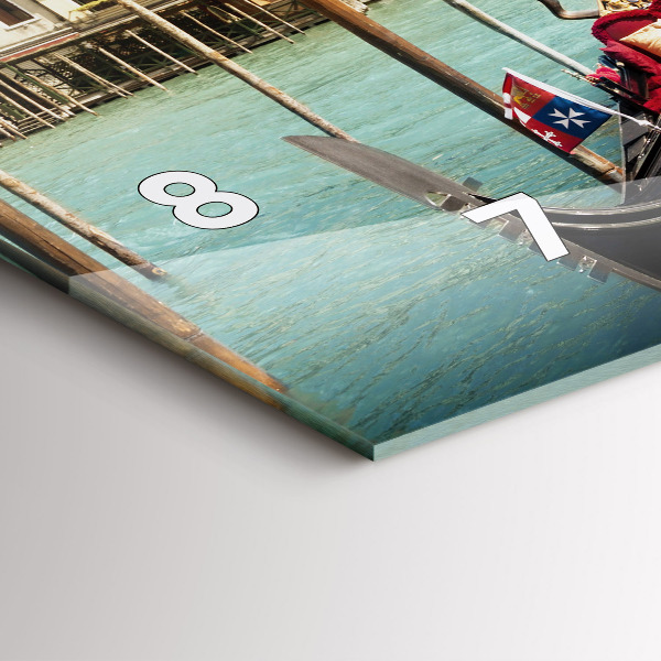 Horizontal wall clock Gondolas Venice Italy