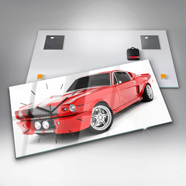 Horizontal wall clock Sports car