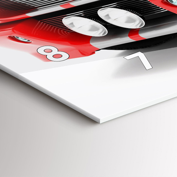 Horizontal wall clock Sports car