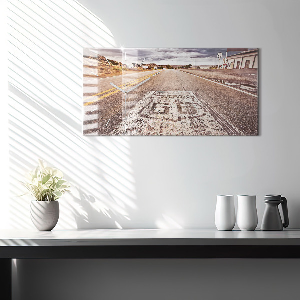 Horizontal wall clock Route 66 USA