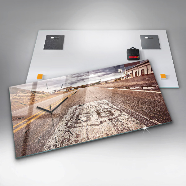 Horizontal wall clock Route 66 USA