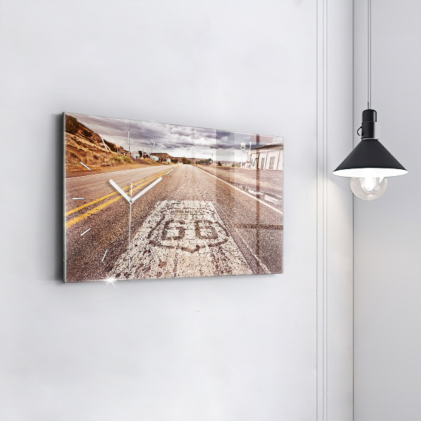 Horizontal wall clock Route 66 USA