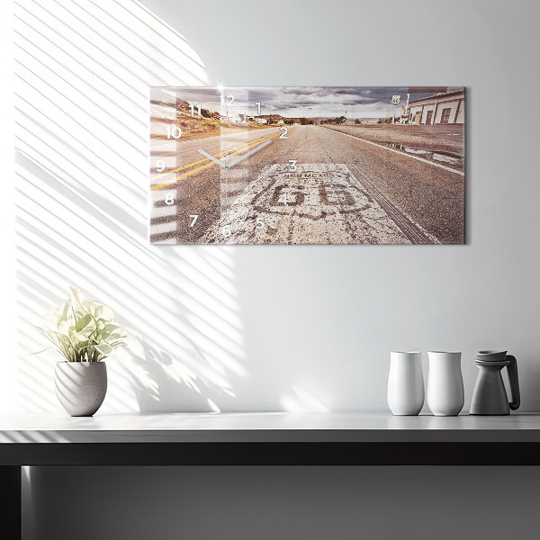 Horizontal wall clock Route 66 USA