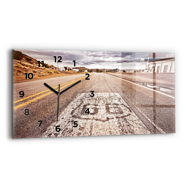 Horizontal wall clock Route 66 USA