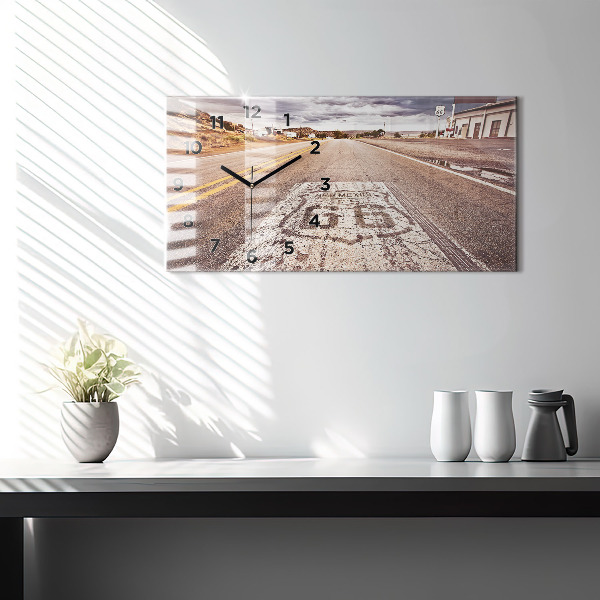 Horizontal wall clock Route 66 USA