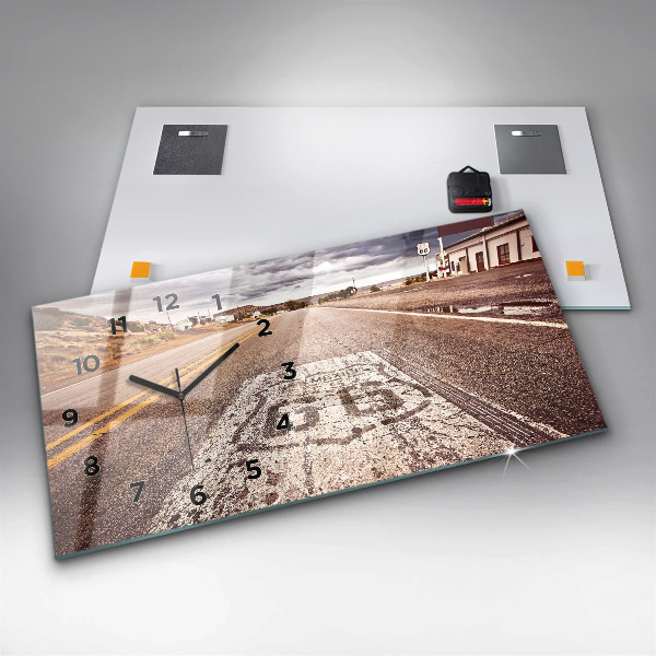 Horizontal wall clock Route 66 USA