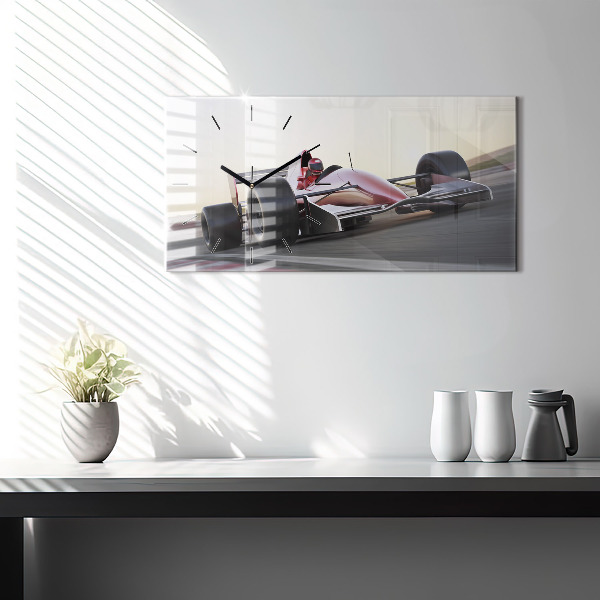Horizontal wall clock Sports racing car