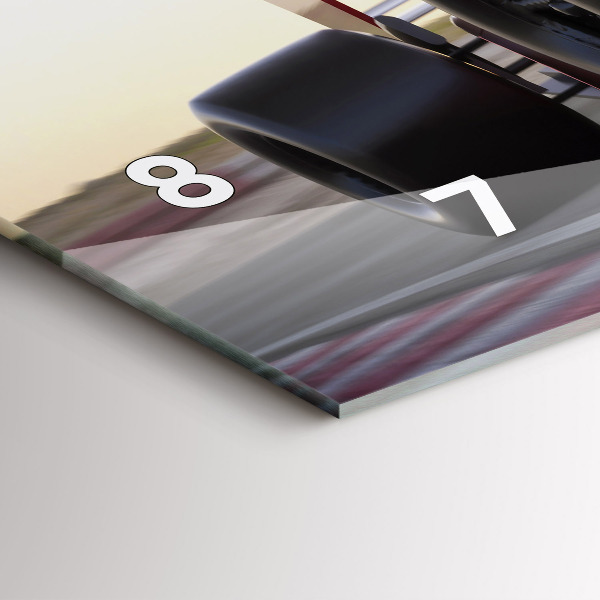 Horizontal wall clock Sports racing car