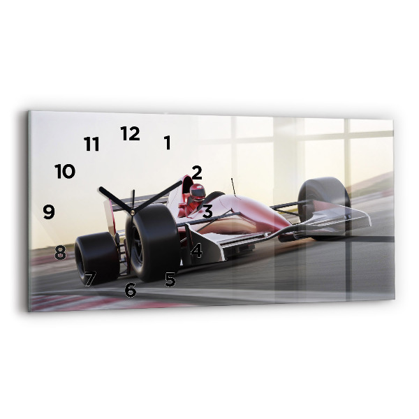 Horizontal wall clock Sports racing car