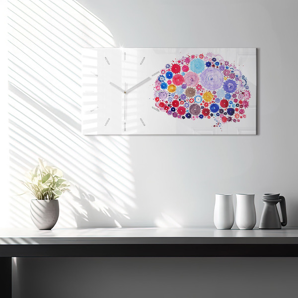 Horizontal wall clock Colorful Abstract Illustration