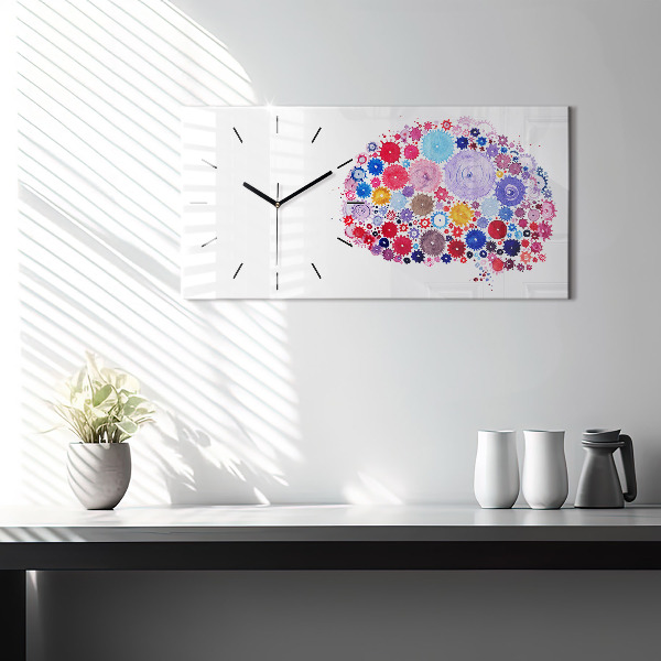Horizontal wall clock Colorful Abstract Illustration