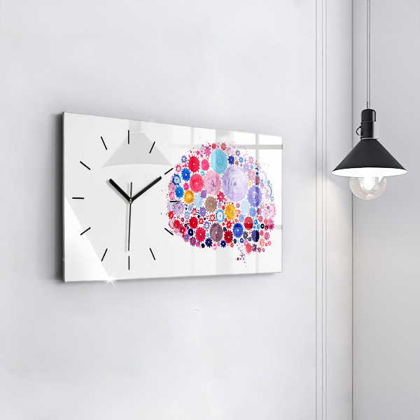 Horizontal wall clock Colorful Abstract Illustration