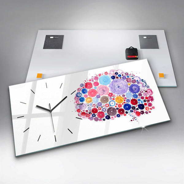 Horizontal wall clock Colorful Abstract Illustration