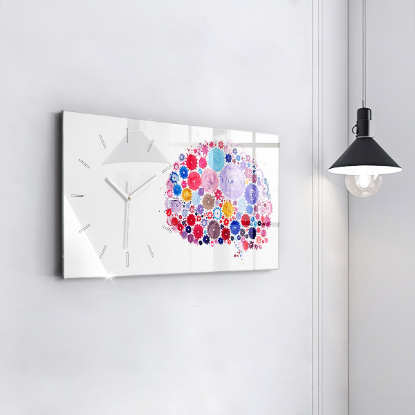 Horizontal wall clock Colorful Abstract Illustration