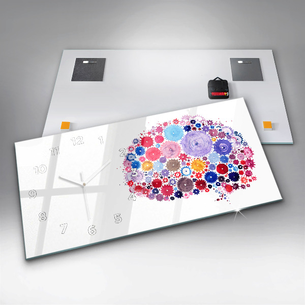 Horizontal wall clock Colorful Abstract Illustration