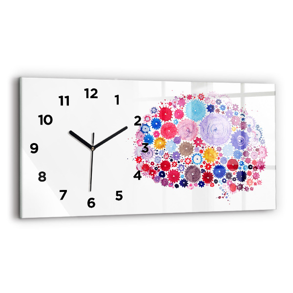 Horizontal wall clock Colorful Abstract Illustration