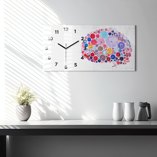 Horizontal wall clock Colorful Abstract Illustration