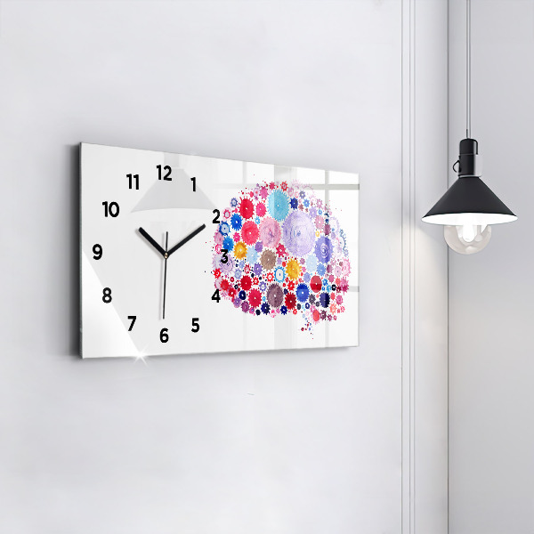 Horizontal wall clock Colorful Abstract Illustration