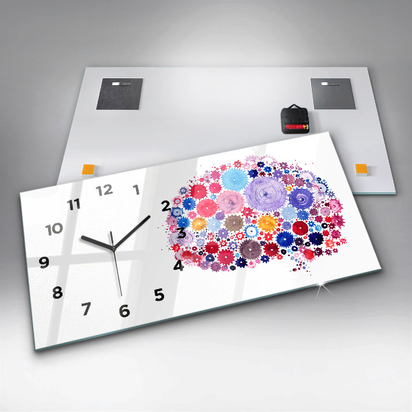 Horizontal wall clock Colorful Abstract Illustration