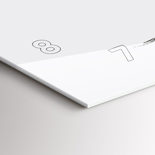 Horizontal wall clock Abstraction bear