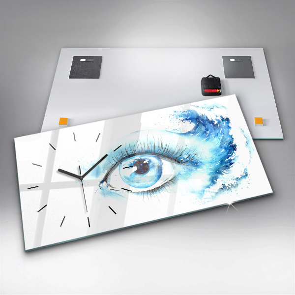 Horizontal wall clock Sea Eye