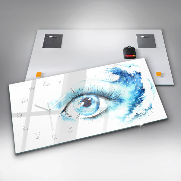 Horizontal wall clock Sea Eye