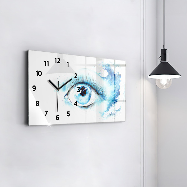 Horizontal wall clock Sea Eye