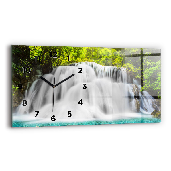 Horizontal wall clock Waterfall in Thailand