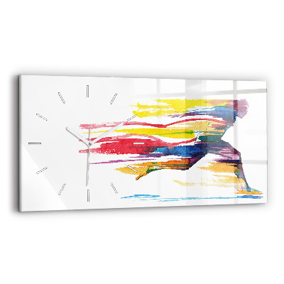 Horizontal wall clock Runner illustration