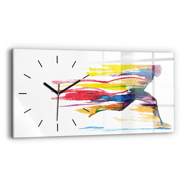 Horizontal wall clock Runner illustration