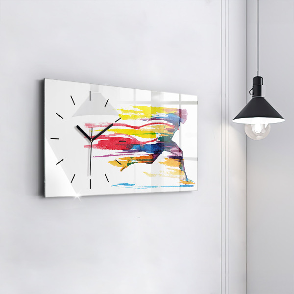 Horizontal wall clock Runner illustration