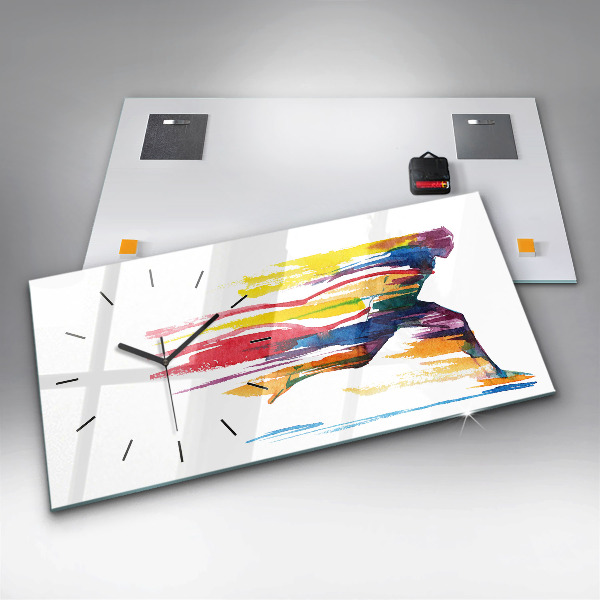 Horizontal wall clock Runner illustration