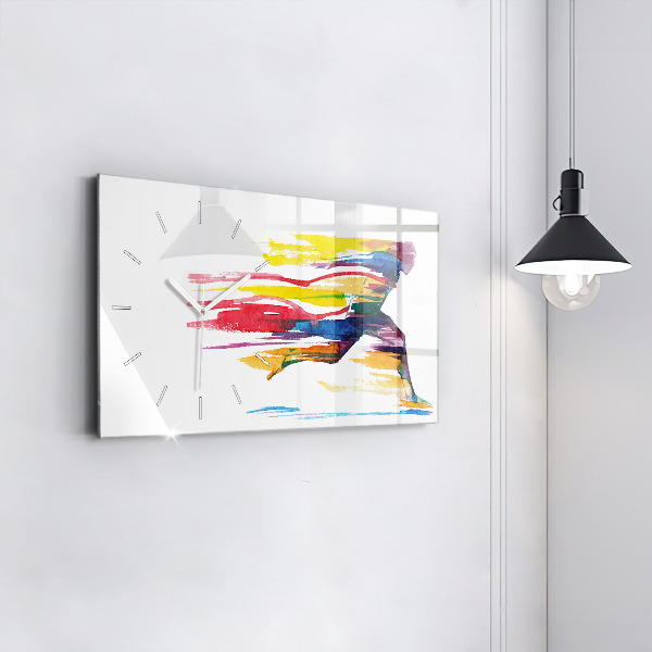 Horizontal wall clock Runner illustration