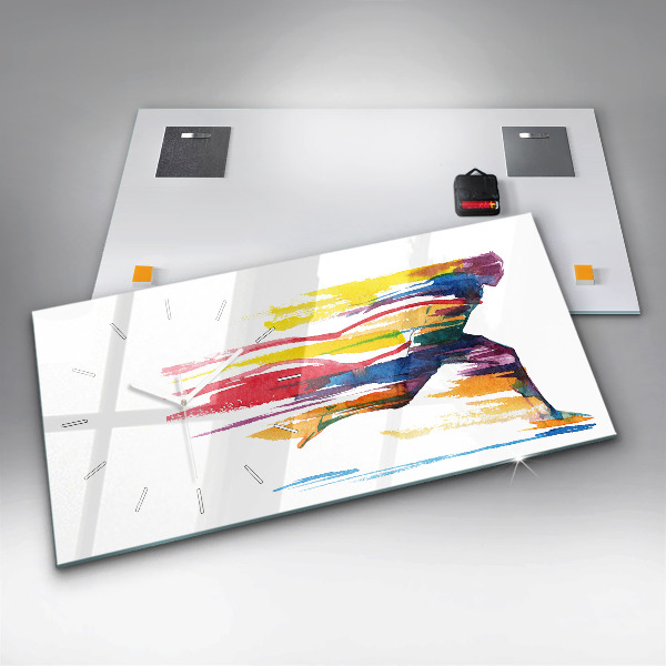 Horizontal wall clock Runner illustration