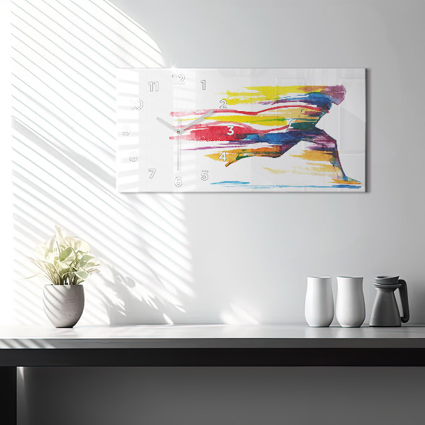 Horizontal wall clock Runner illustration