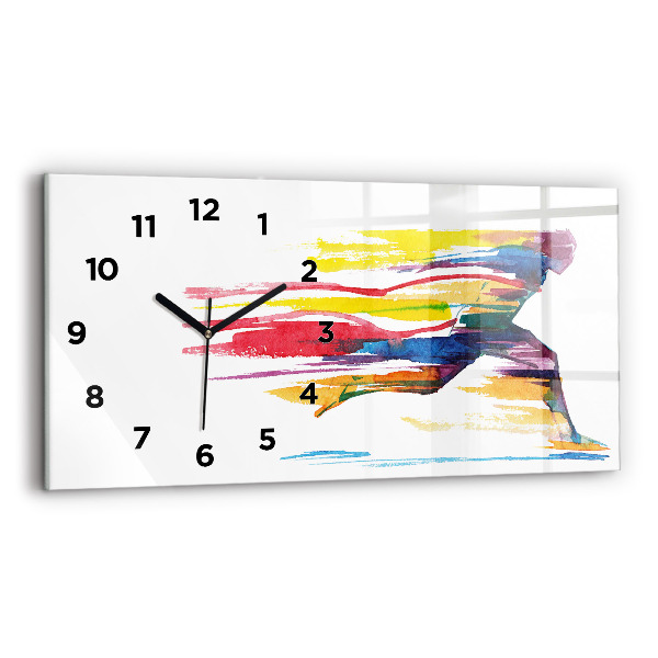 Horizontal wall clock Runner illustration