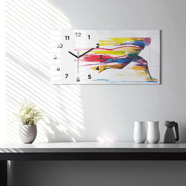Horizontal wall clock Runner illustration