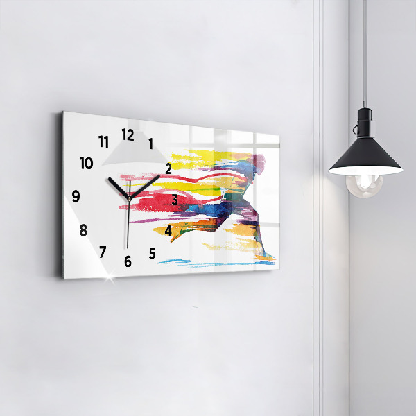 Horizontal wall clock Runner illustration