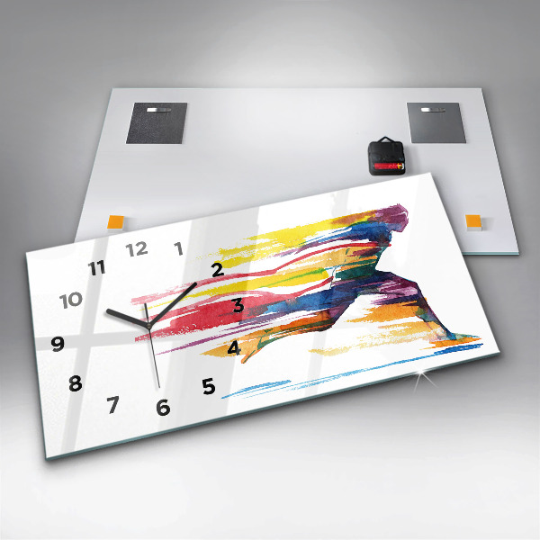 Horizontal wall clock Runner illustration