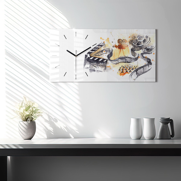Horizontal wall clock Cinematography camera